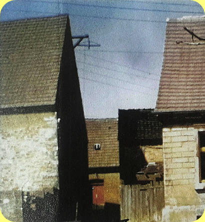 um 1980, das Kreuz für die Feuerwehrschläuche