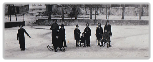 Winter auf dem Hemsdorfer Teich, Foto von 1942