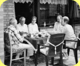 Kaffee und Kuchen bei Familie Wilke im August 2002, Foto: A+H Wilke