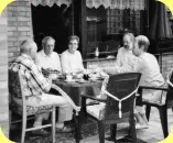 Kaffee und Kuchen bei Familie Wilke im August 2002, Foto: A+H Wilke