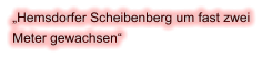 „Hemsdorfer Scheibenberg um fast zwei Meter gewachsen“