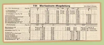 Fahrplan aus dem Jahr 1972 von Thomas Finke