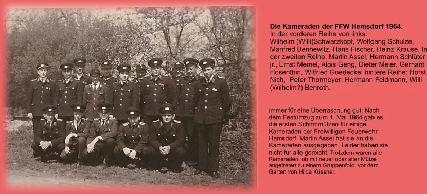1. Mai 1964, nach dem Maiumzug ein Foto für die Chronik.