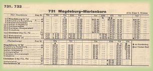 Fahrplan aus dem Jahr 1972 von Thomas Finke
