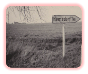 Straßenverkehrsschild an der Hemsdorfer Kreuzung um 1974