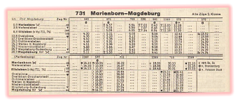 Fahrplan aus dem Jahr 1972 von Thomas Finke