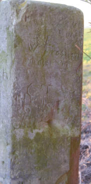Der Wegweiserstein im Dreilebener Feldweg