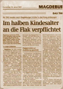 Ein Interessanter Artikel aus der Volksstimme von 2003.